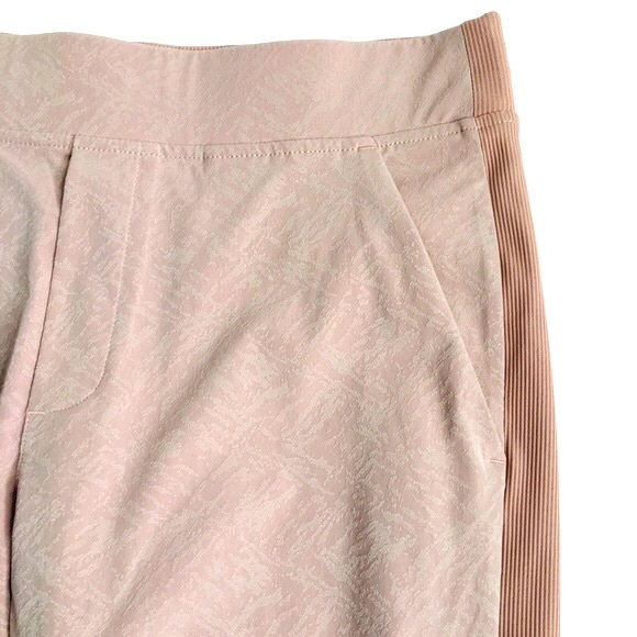 Athleta Brooklyn Textured Ankle Pants Grain Camo Mocha Latte Size 10 - Picture 7 of 17